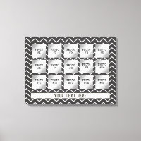 Changeable Grey & White Chevron, 15 Photo Collage
