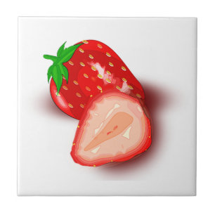 Changeable Image Design Template Strawberry Fruit Tile