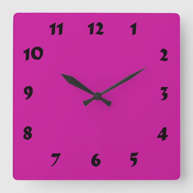 Changeable Numbered Hot Pink Clock (Front)