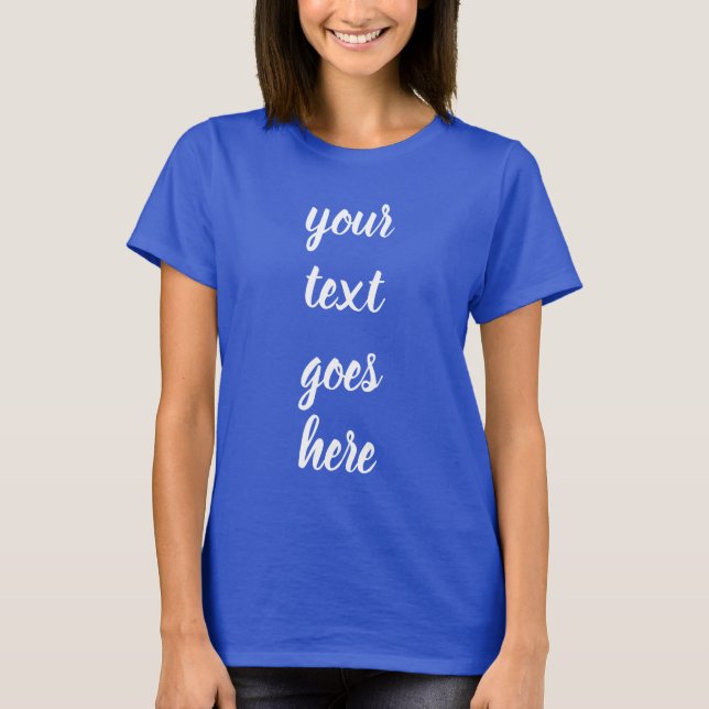 Changeable Script Text Template Womens Modern T-Shirt (Front)