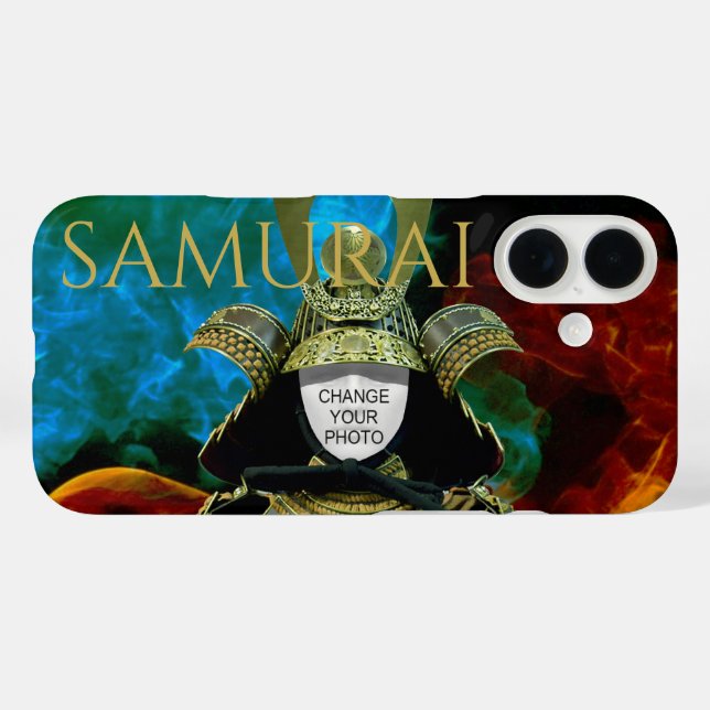 Changeable Your Photo, Samurai Helmet Case-Mate iPhone Case (Back (Horizontal))