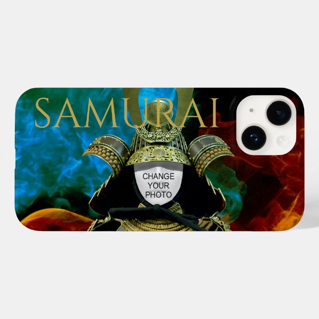 Changeable Your Photo, Samurai Helmet Case-Mate iPhone Case (Back (Horizontal))