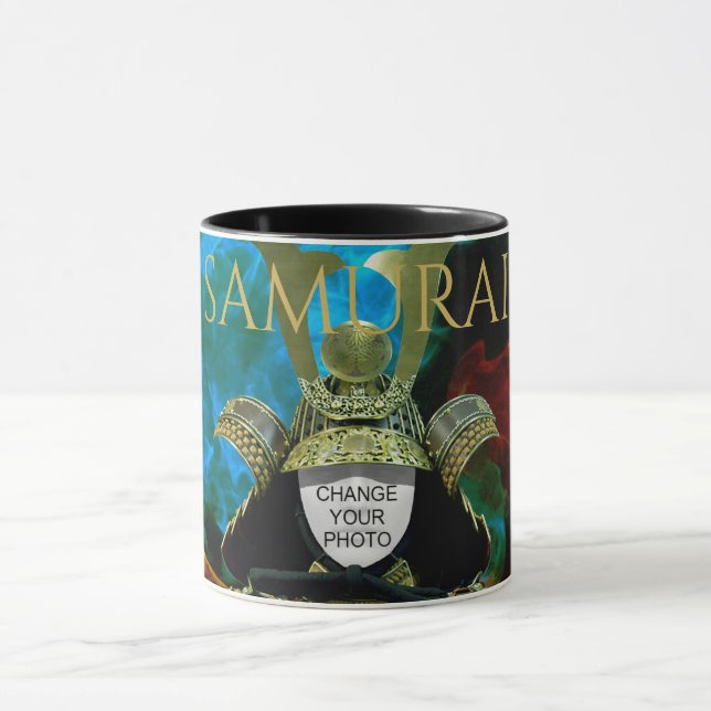 Changeable Your Photo, Samurai Helmet Mug (Center)