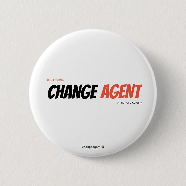 changeagent 6 cm round badge (Front)