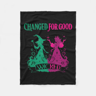 Changed For Good Wicked Funny Halloween Witch Wome Fleece Blanket