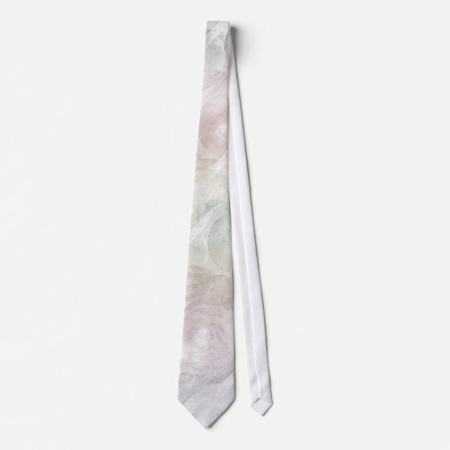 Changing Colour Abstract Watercolor Effect NeckTie (Front)