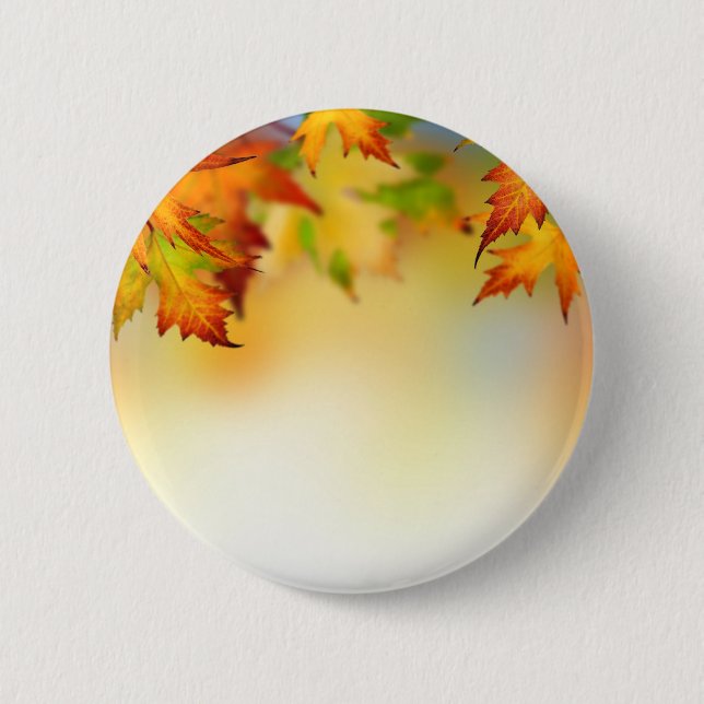 Changing Leaves 6 Cm Round Badge (Front)