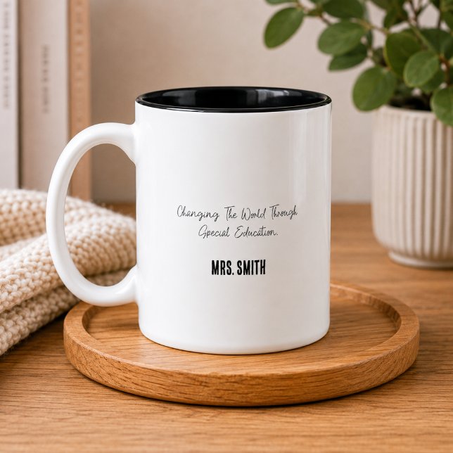 Changing The World Through Special Education Two-Tone Coffee Mug (Creator Uploaded)