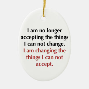 Changing What I Can Not Accept Ceramic Tree Decoration