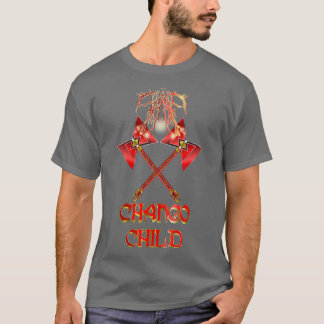 Chango Child Lightning Charged Twin Double Axe T-Shirt
