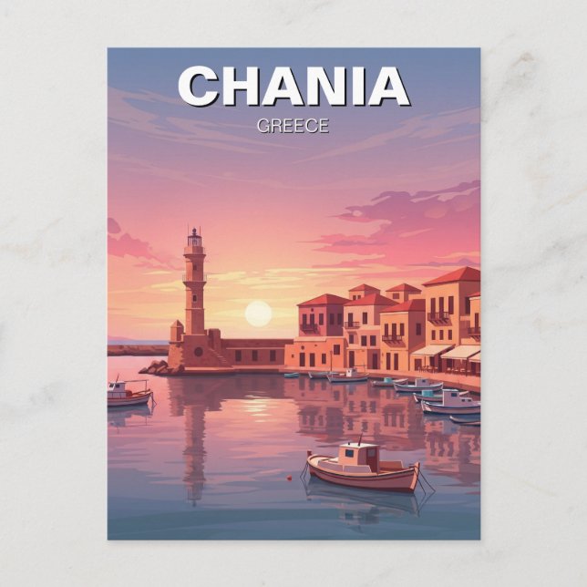 Chania Greece Travel Postcard (Front)