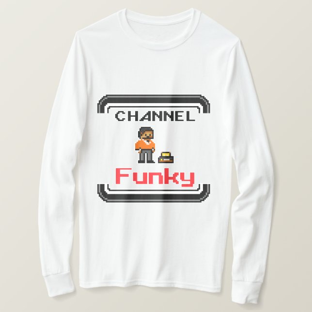 Channel Funky Pixel Art T-Shirt (Design Front)