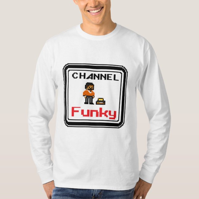 Channel Funky Pixel Art  T-Shirt (Front)