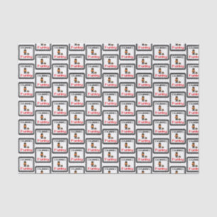 Channel Funky Pixel Art Tissue Paper