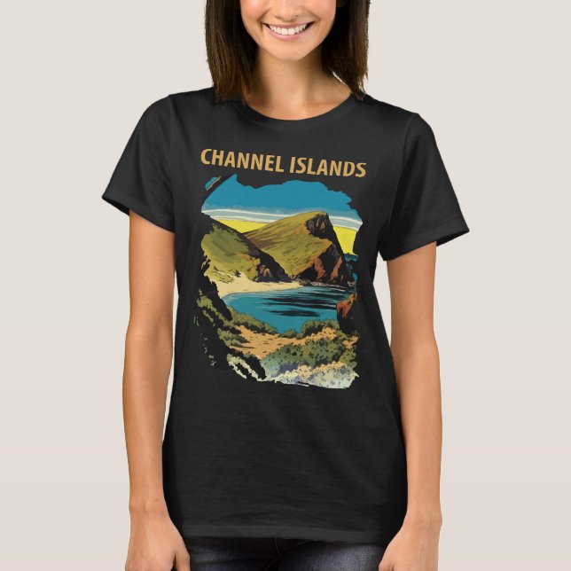Channel Islands California Coast Travel T-Shirt (Front)
