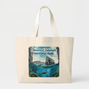 Channel Islands National Park California Ocean Large Tote Bag