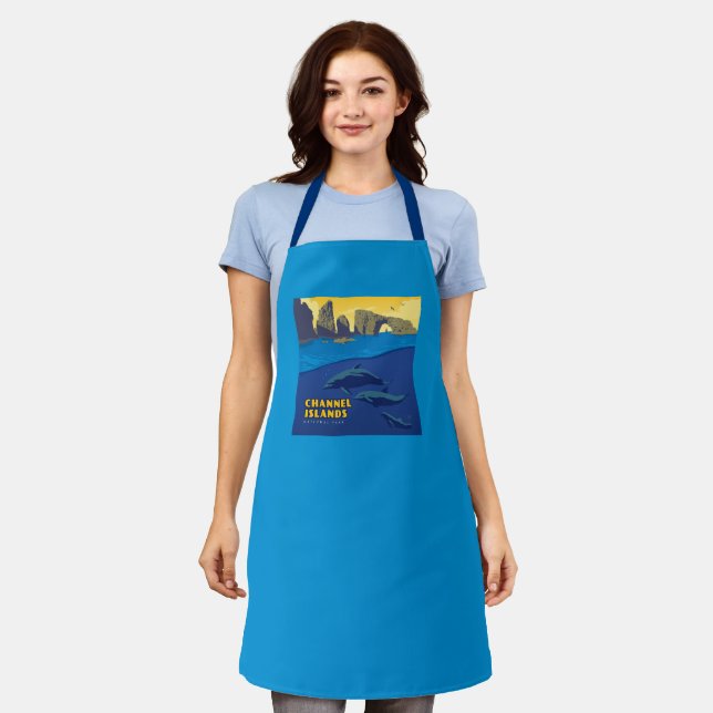Channel Islands National Park Dolphins Apron (Worn)