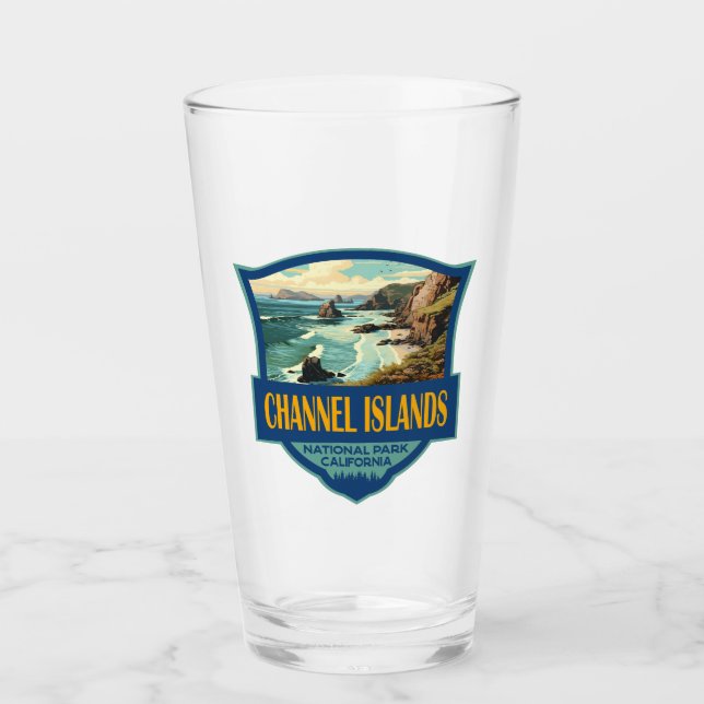 Channel Islands National Park Illustration Travel  Glass (Front)