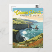Channel Islands National Park Illustration Travel  Postcard (Front/Back)