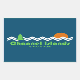 Channel Islands National Park Retro Rectangular Sticker