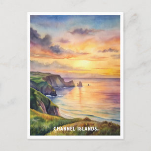 Channel Islands National Park Watercolor Painting Postcard