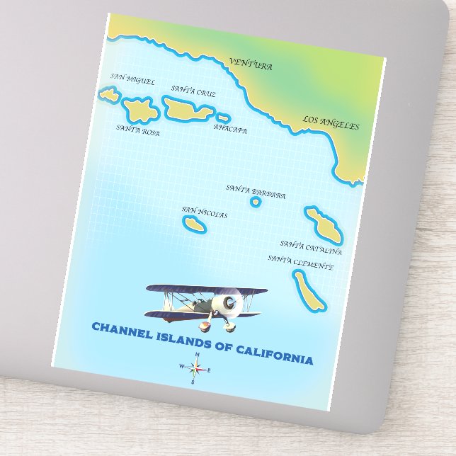 Channel Islands of California map (Detail)