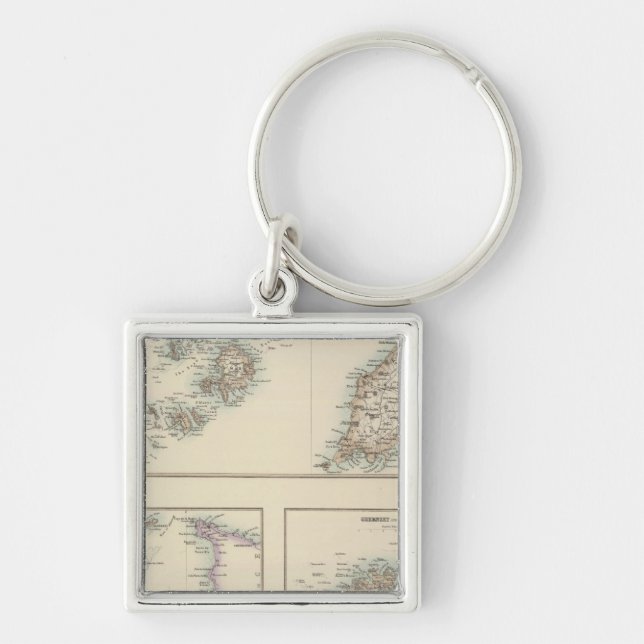Channel Islands, Scilly Islands, and Isle of Man Key Ring (Front)