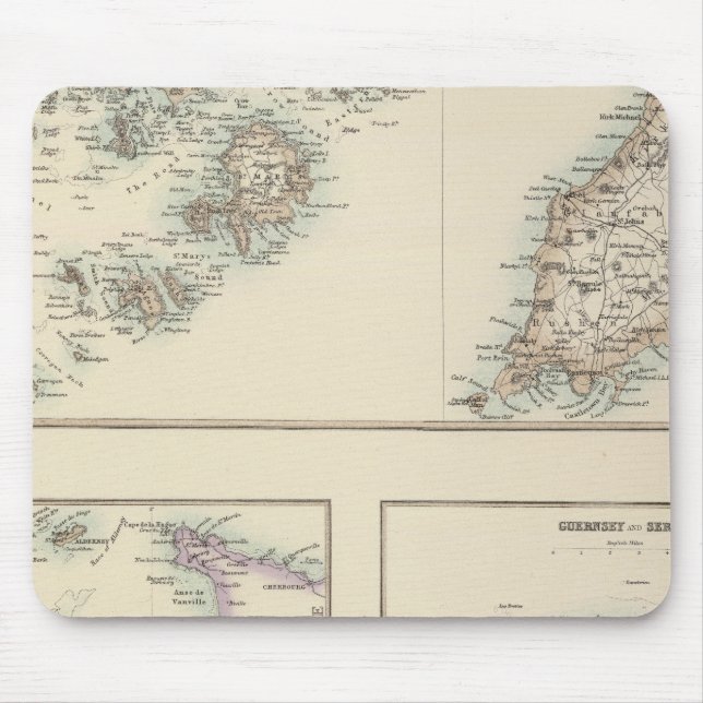 Channel Islands, Scilly Islands, and Isle of Man Mouse Pad (Front)