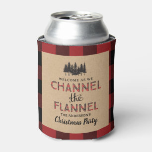 Channel The Flannel Christmas Party Can Cooler