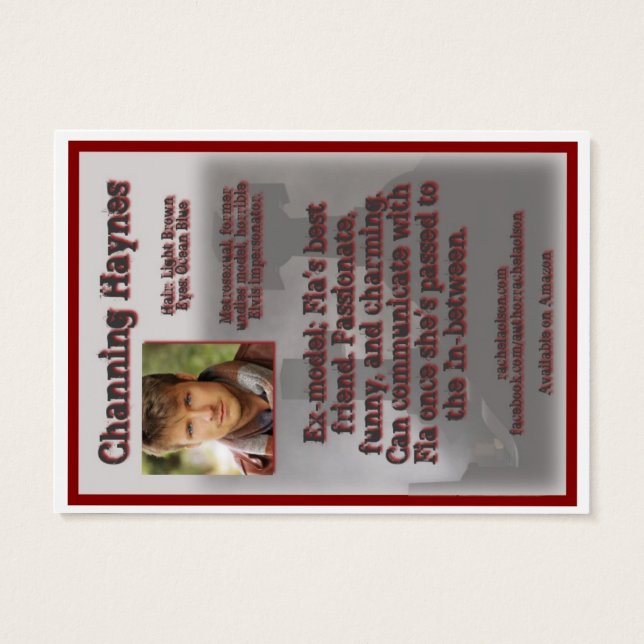 Channing Haynes Character Trading Card - LDD (Back)
