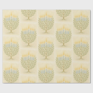 Channukah Menorah Wrapping Paper