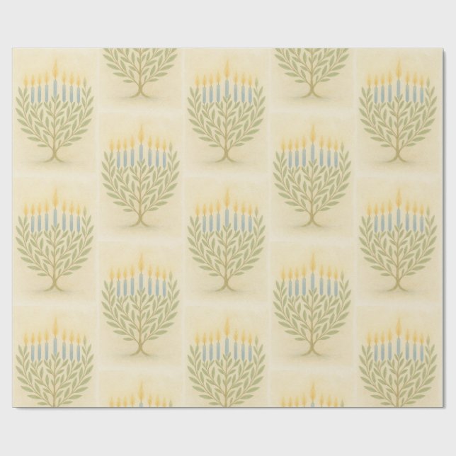 Channukah Menorah Wrapping Paper (Flat)