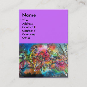 CHANSON DE ROLAND/ COMBAT OF KNIGHTS IN TOURNAMENT BUSINESS CARD