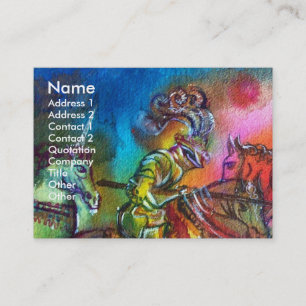 CHANSON DE ROLAND/ COMBAT OF KNIGHTS IN TOURNAMENT BUSINESS CARD