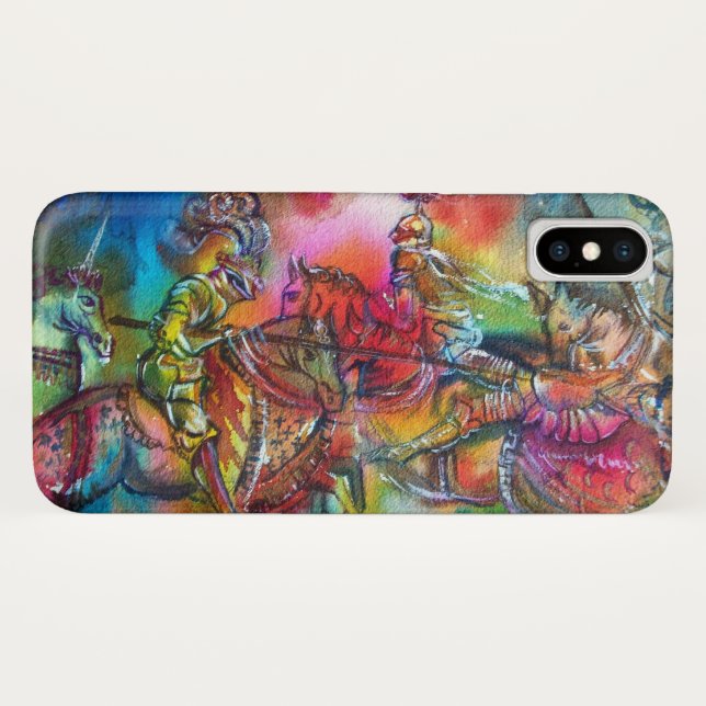 CHANSON DE ROLAND,COMBAT OF KNIGHTS IN TOURNAMENT  Case-Mate iPhone CASE (Back (Horizontal))