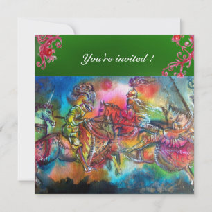 CHANSON DE ROLAND/ COMBAT OF KNIGHTS IN TOURNAMENT INVITATION