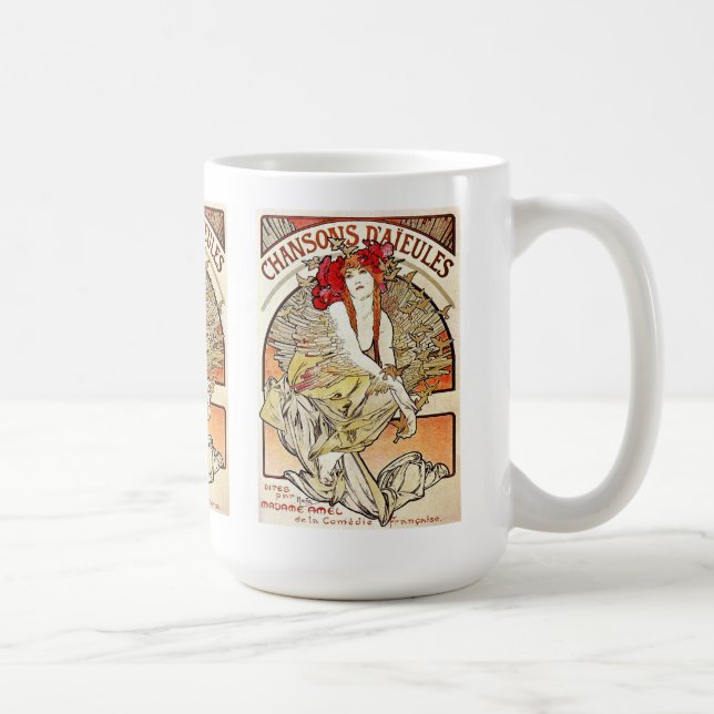 Chansons d’aieules , Alfons Mucha 1898 Coffee Mug (Right)