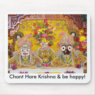 Chant Hare Krishna & be happy! Mouse Pad