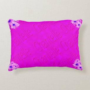 Chantelle Name Logos On Hot Pink, Decorative Cushion