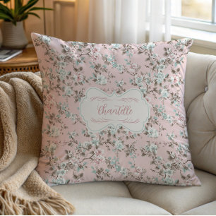 Chantelle Pink Vintage Rose Cushion