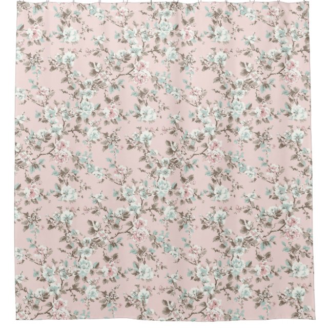 Chantelle Pink Vintage Rose Shower Curtain (Front)