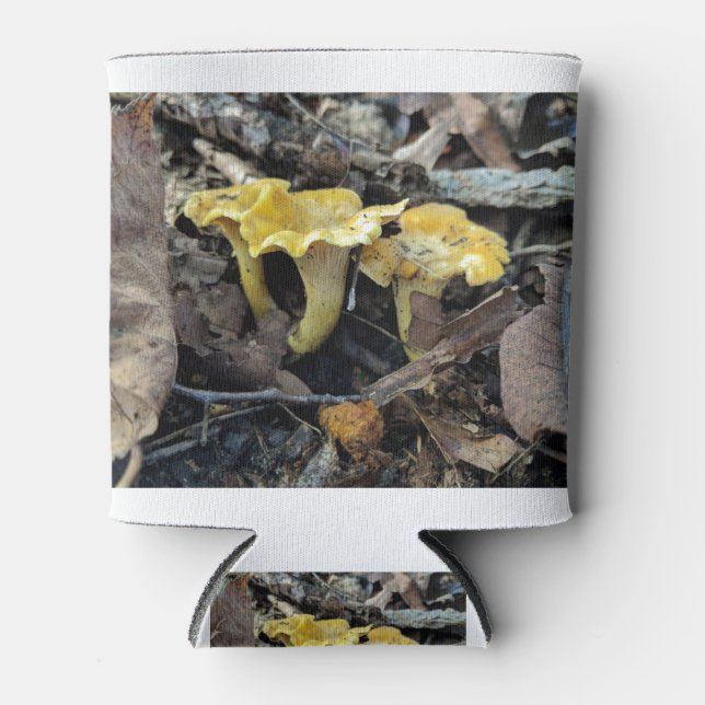Chanterelle,Cantharellus cibarius Can Cooler (Front)