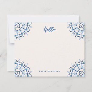 Chantilly Boho Mandala Stationery - Cobalt Card