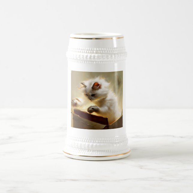 Chantilly-Tiffany Cat  Beer Stein (Center)