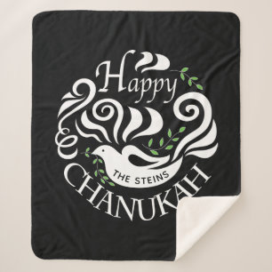 Chanukah Blackboard Sherpa Blanket/Medium Sherpa Blanket
