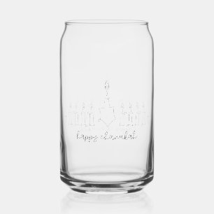 Chanukah Can Glass