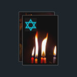 Chanukah candle flames, Star of David Invitation<br><div class="desc">Celebrate Jewish freedom from past and modern oppressors this Chanukah.</div>