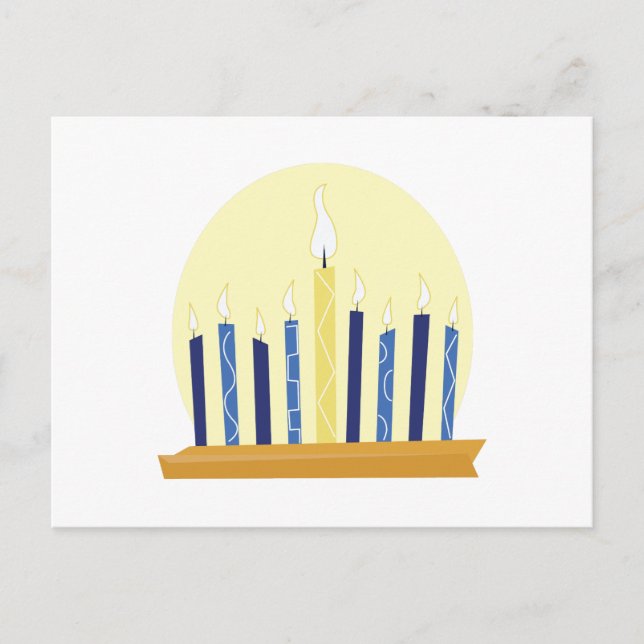Chanukah Candles Postcard (Front)