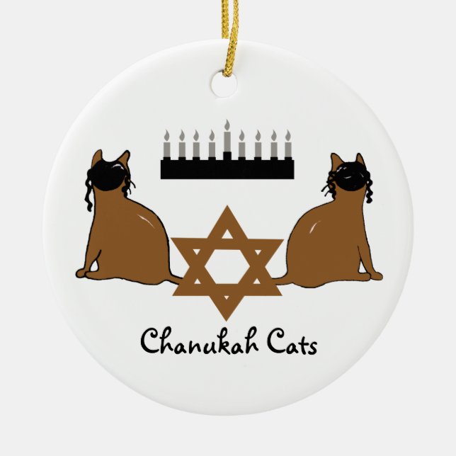 Chanukah Cats Ornament (Front)