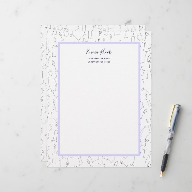 Chanukah Custom Letterhead (Front/Back In Situ)